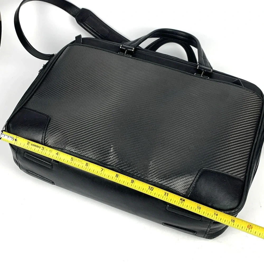 Tumi CFX Carbon Fiber Marina Medium Briefcase Luxury Black Bag Messenger